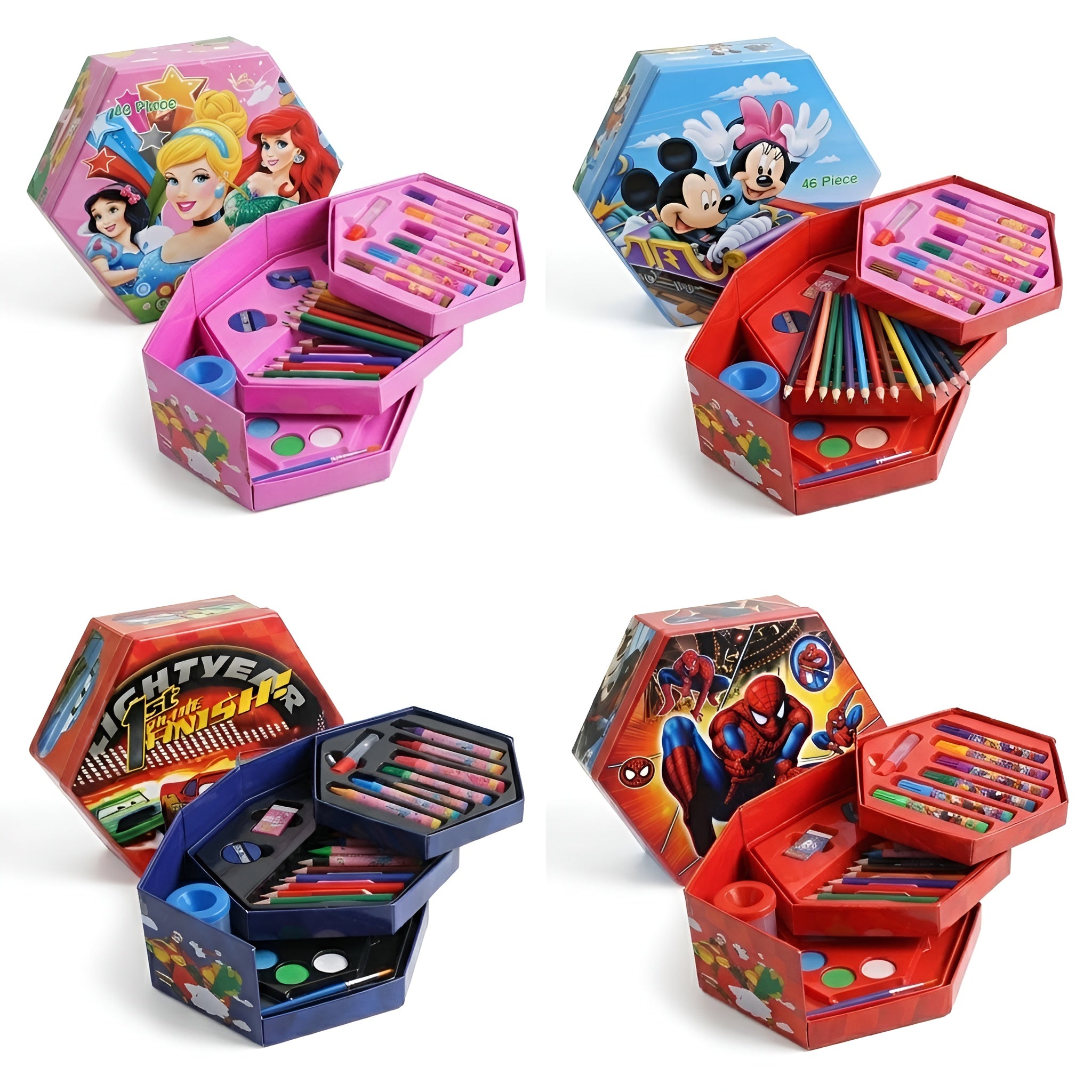 Portable Drawing Kit with Crayons, Pencils, Paints & Markers