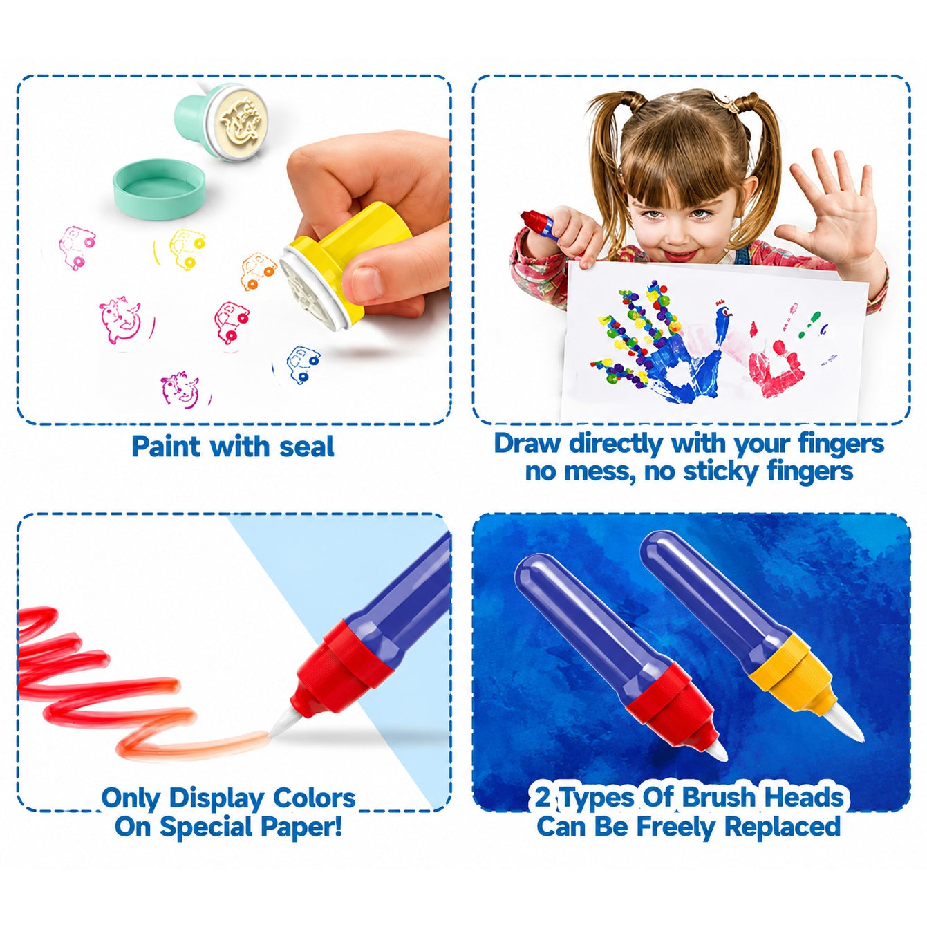 Magic Painting Kit with Light-Up Brush & Color Wonder Paper
