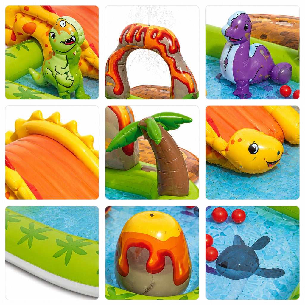 Kids Dinosaur Inflatable Water Play Center Pool with Slide & Sprinkler 53172