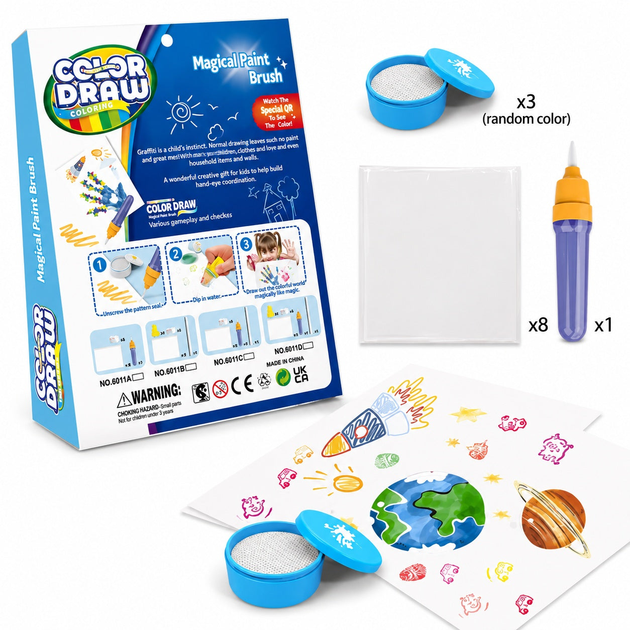 Magic Painting Kit with Light-Up Brush & Color Wonder Paper