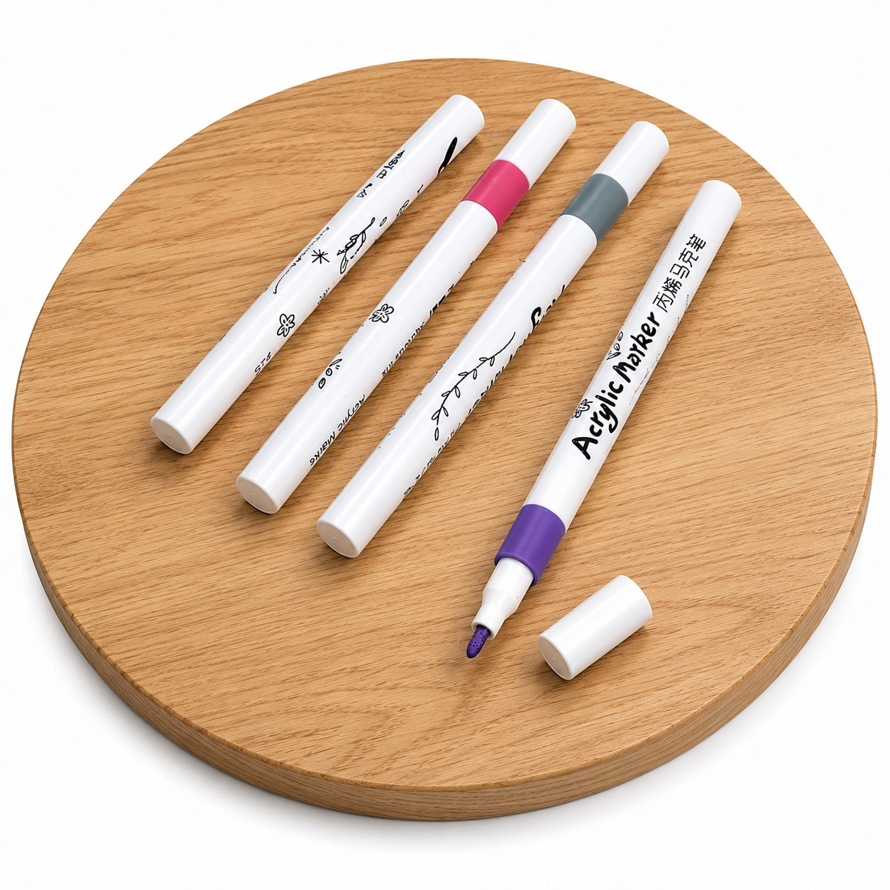 Kids Graffiti Coloring Roll Set with 4 Acrylic Markers