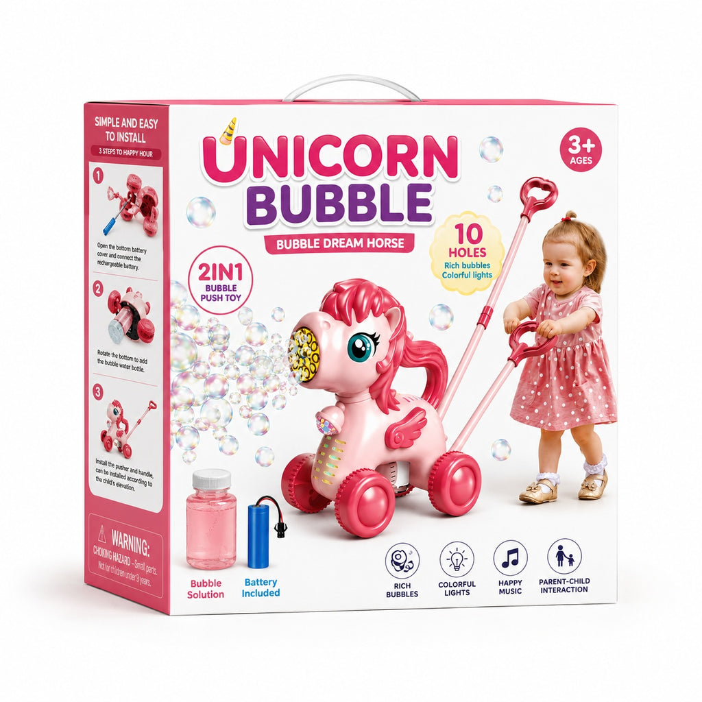 Kids Automatic Bubble Machine with LED Lights