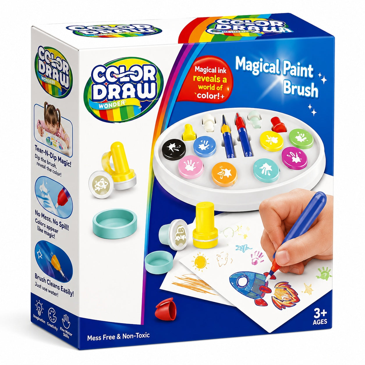 Magic Painting Kit with Light-Up Brush & Color Wonder Paper