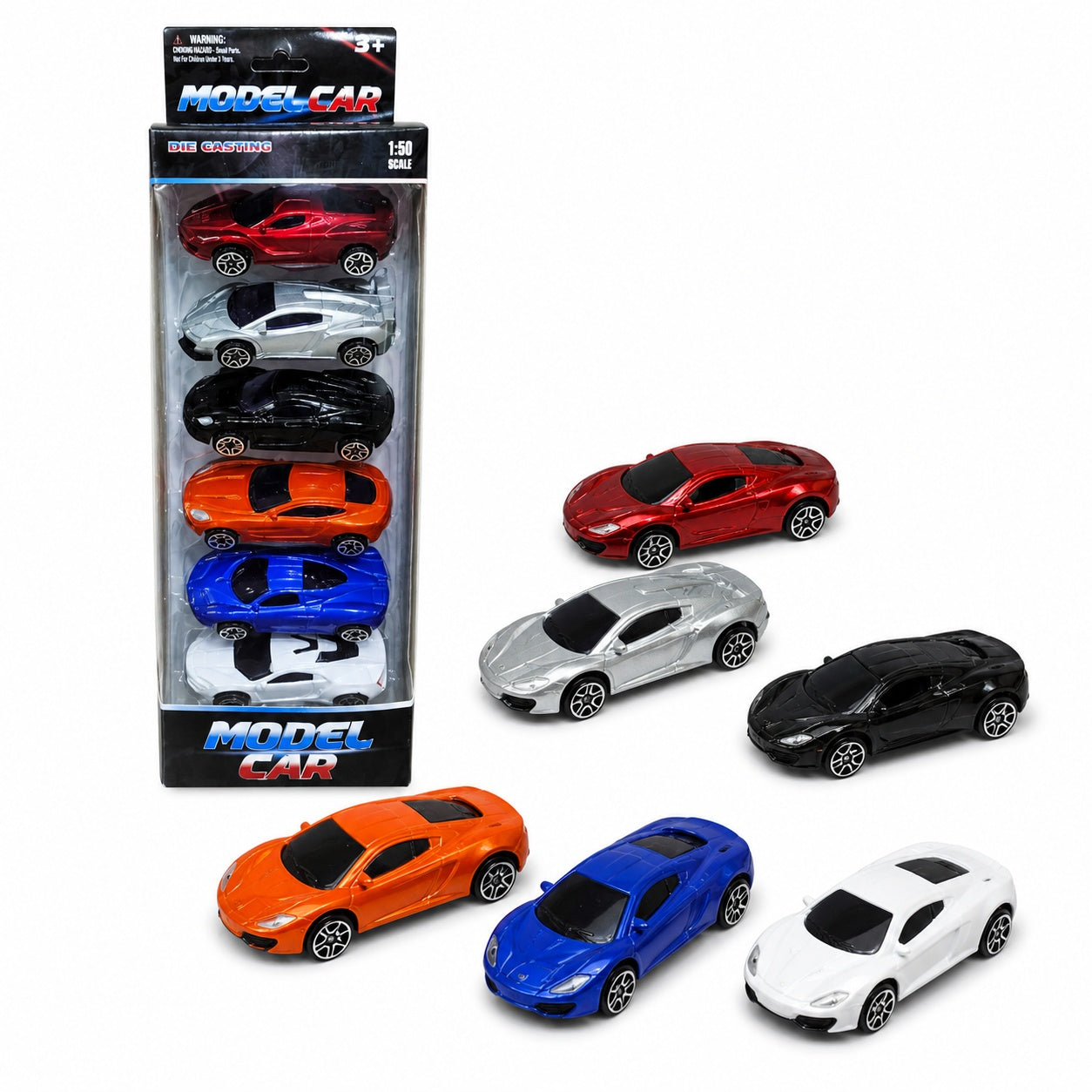 Die-Cast Sports Car 6PCS Set | Mini Metal Racing Cars Collection for Kids