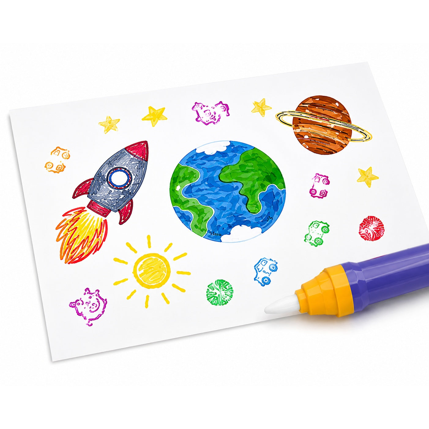 Magic Painting Kit with Light-Up Brush & Color Wonder Paper