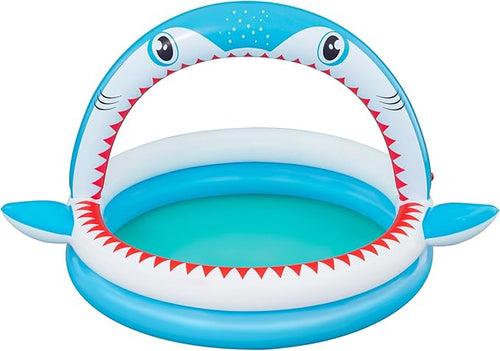 Bestway Sharktastic Paddling Pool with Water Sprinkler 163 x 127 x 92 cm