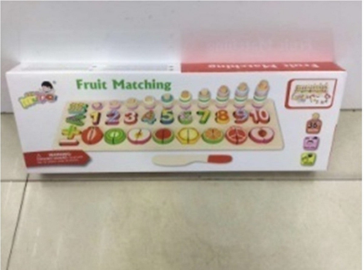 wooden fruit matching set