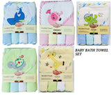 Baby Towel Set with 4 Small Cloths