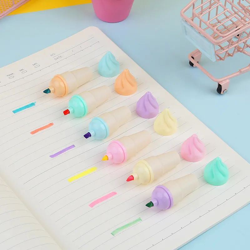 Highlighter Set of 6pcs (Ice Cream)